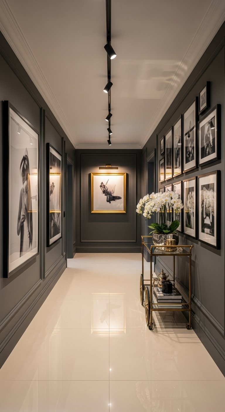 galerie murale grise