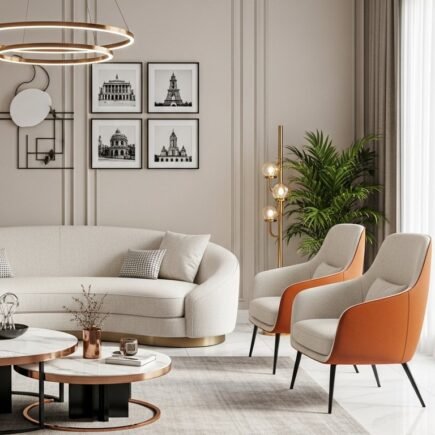 salon marbre moderne chic