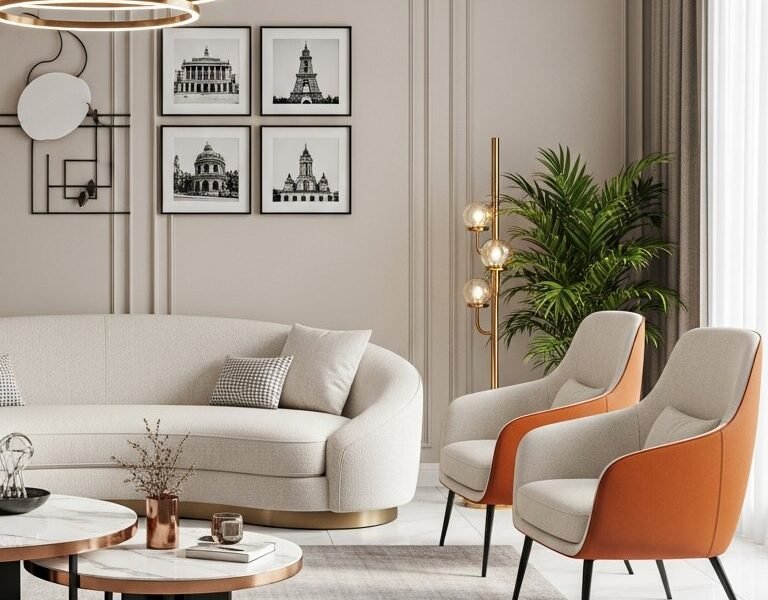 salon marbre moderne chic