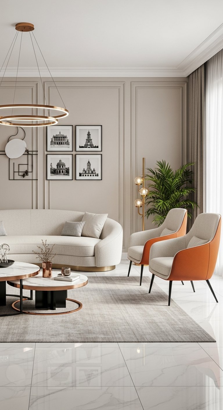 salon marbre moderne chic