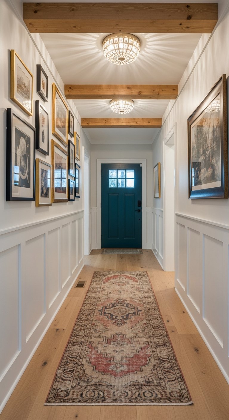 couloir tapis vintage