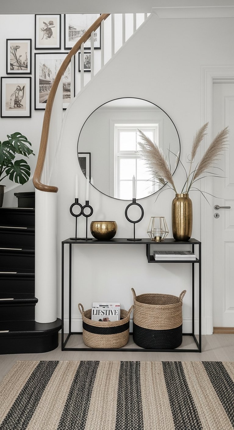 sous escalier console noire