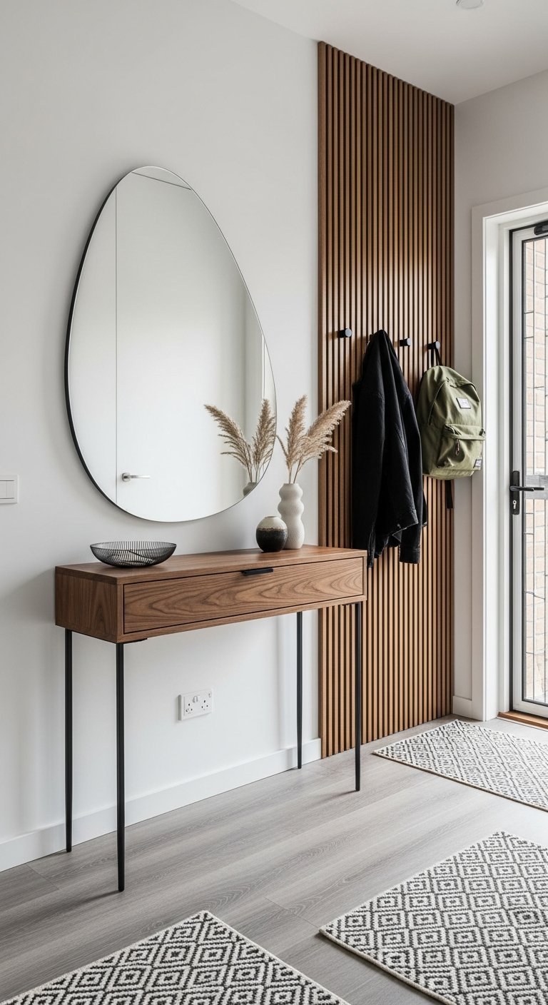 miroir organique tasseaux bois