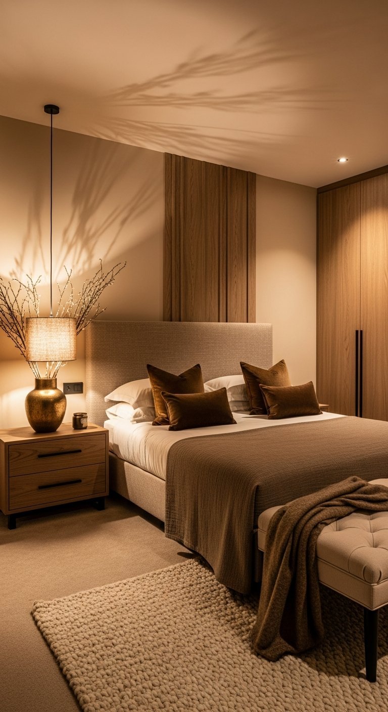 chambre eclairage tamise tasseaux bois