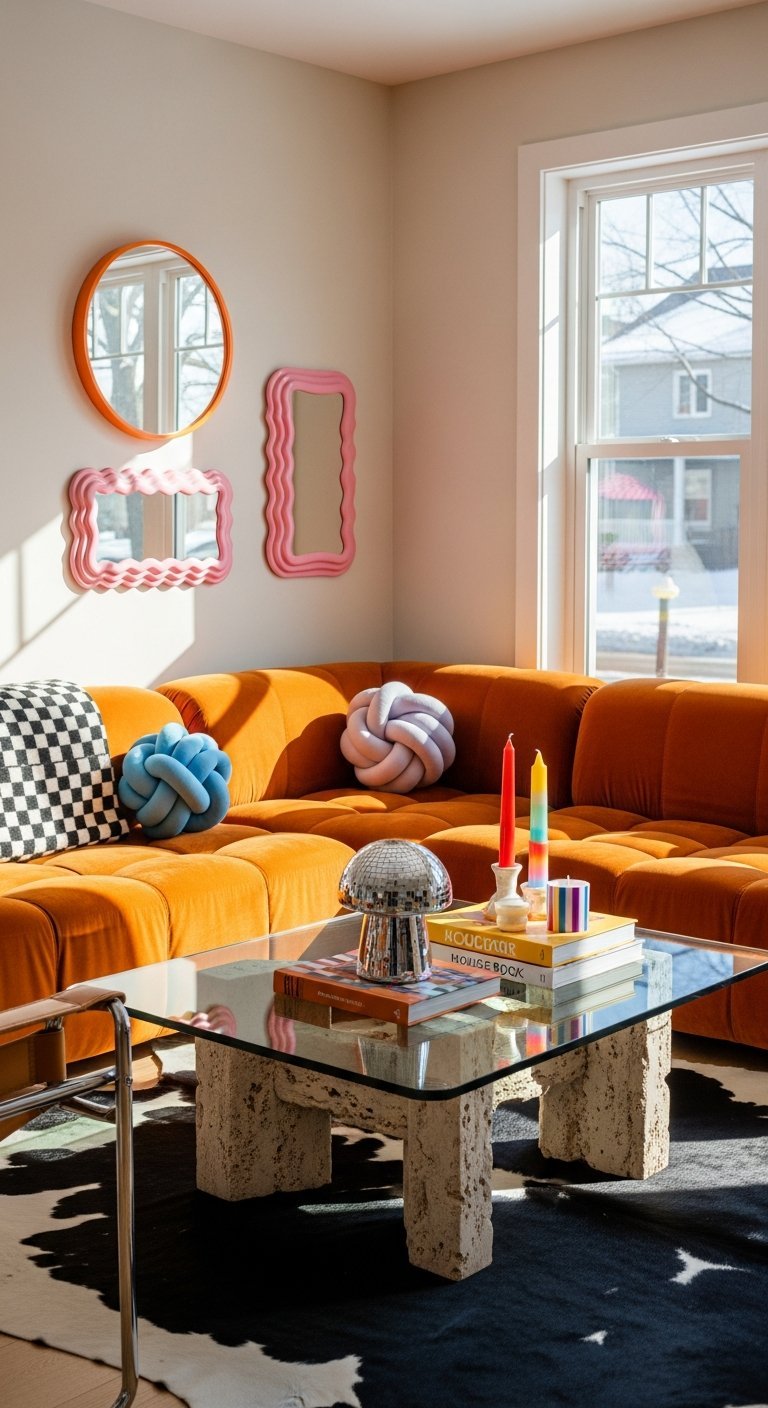 deco salon funky orange