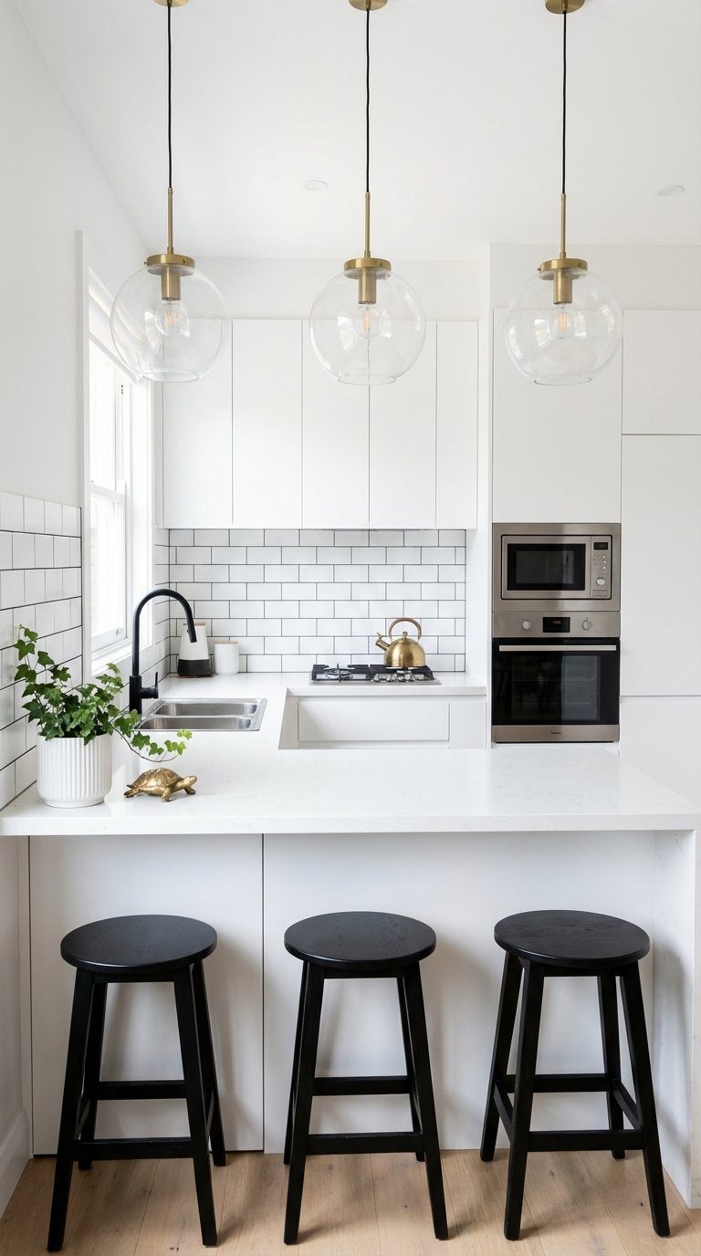 cuisine blanche laiton chic