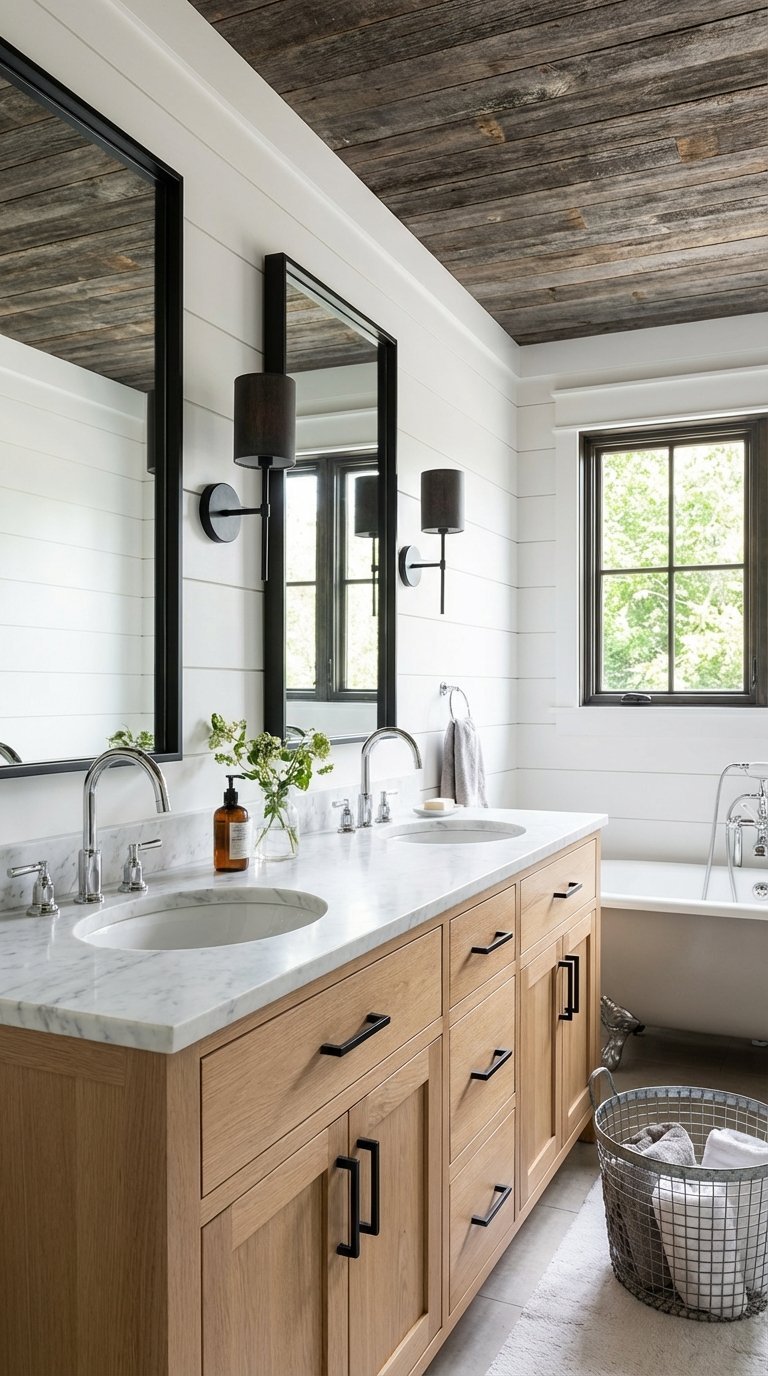 salle de bain campagne rustique