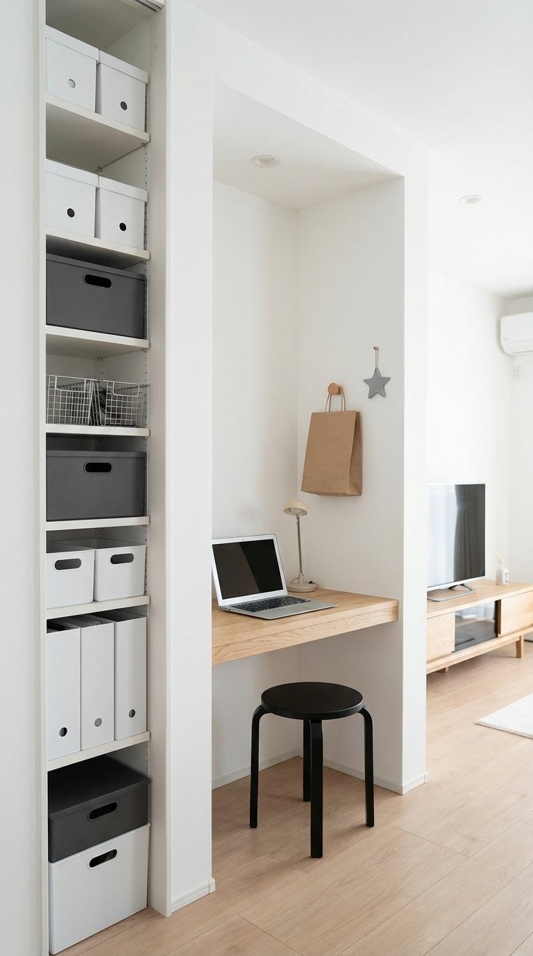 alcove bureau blanc