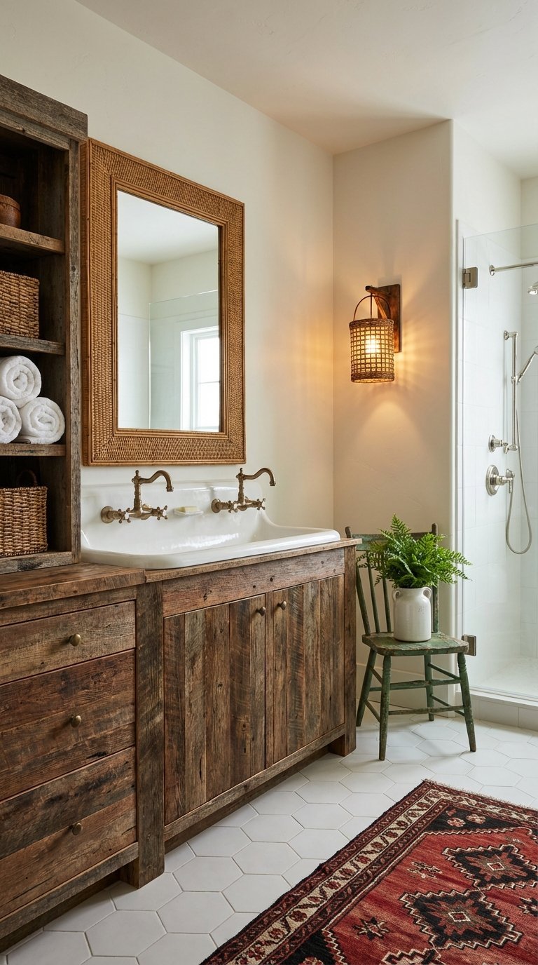 tapis vintage salle de bain