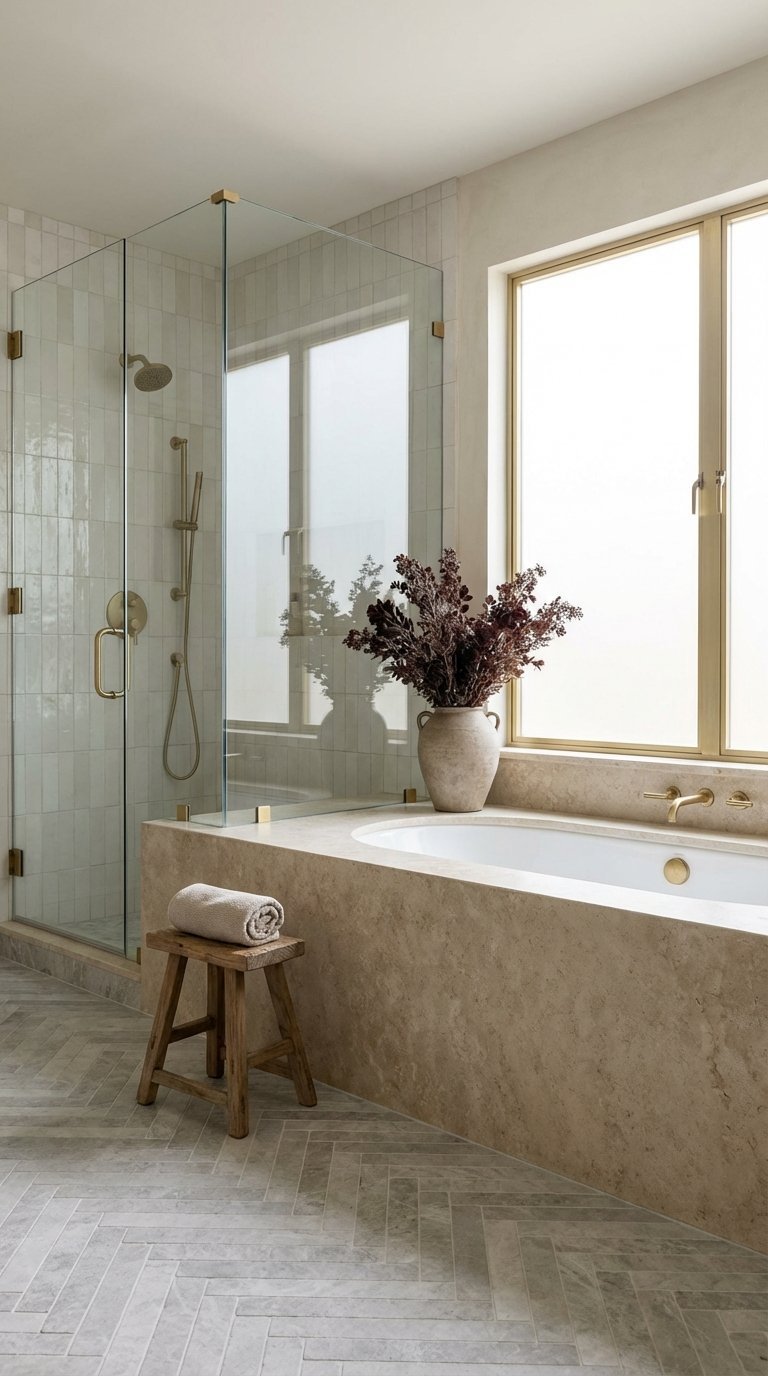 grande fenetre baignoire pierre