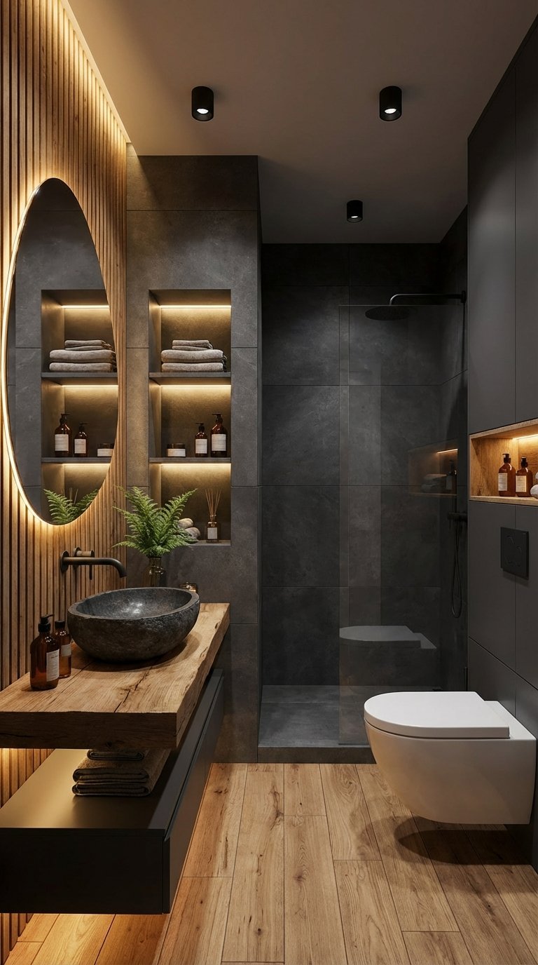 plafond latte bois lumineux