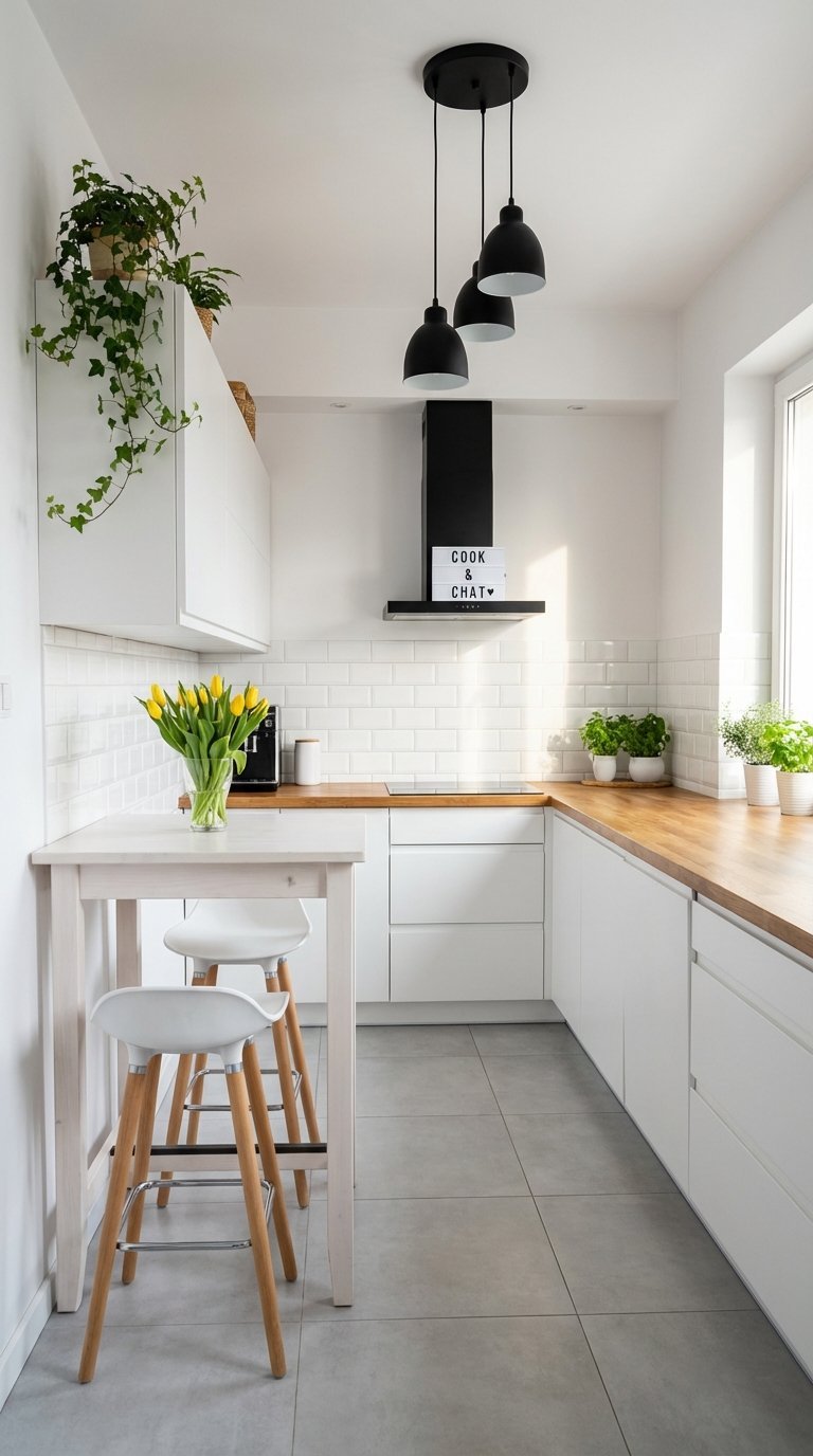 coin repas cuisine blanche