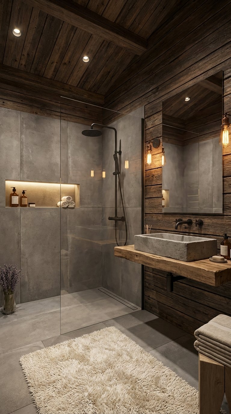 salle de bain lambris blanc