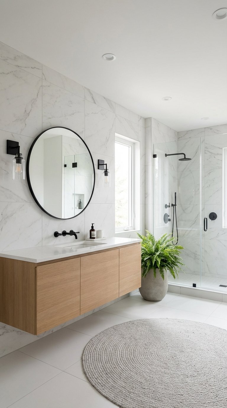 applique murale noire marbre blanc