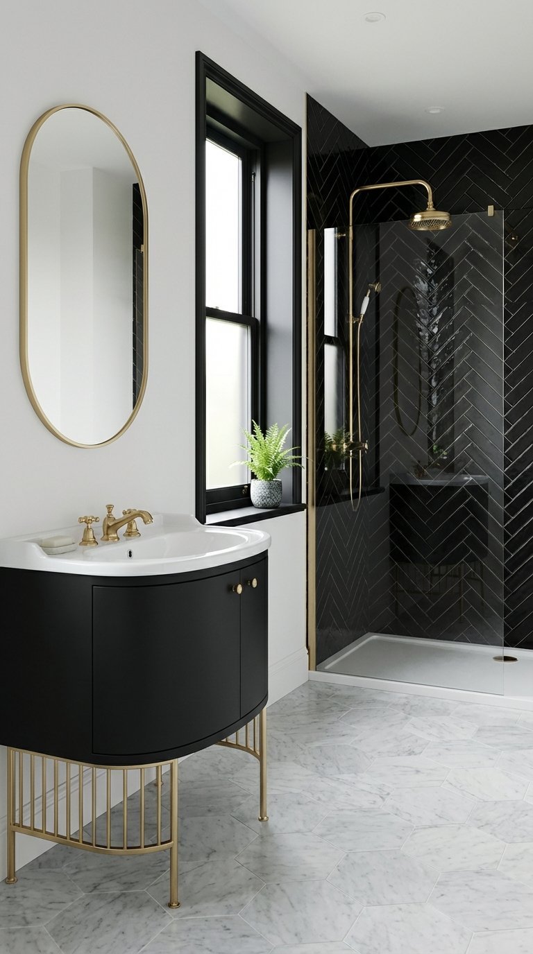 meuble salle de bain art deco