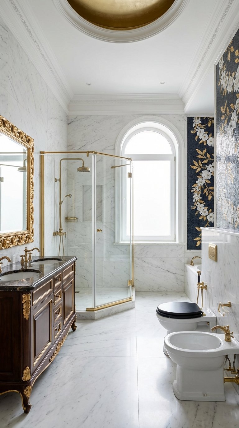 miroir dore marbre luxe