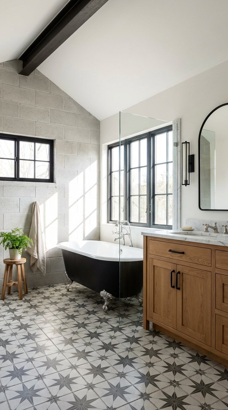 suspension rotin salle de bain