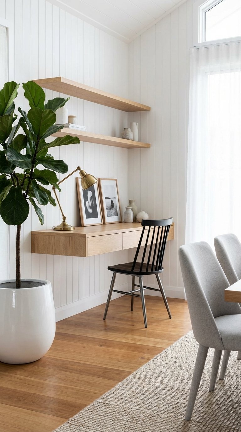 bureau suspendu minimaliste