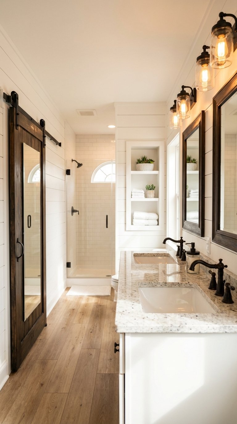 double vasque bois massif