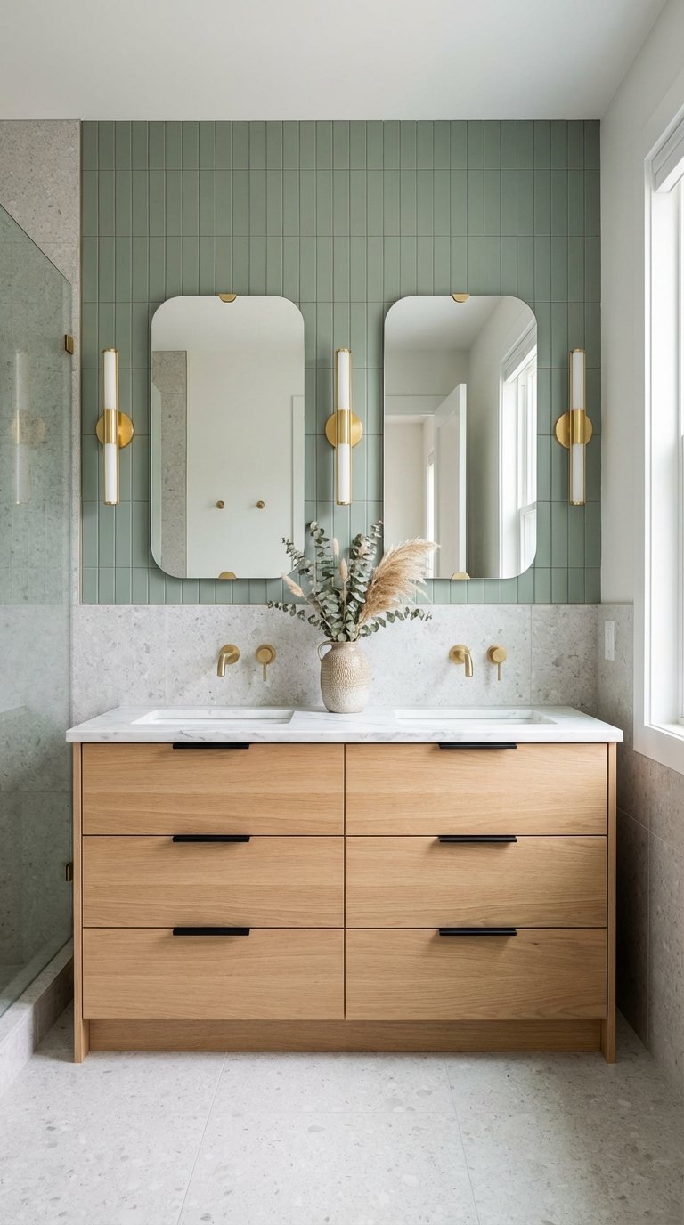 carrelage vert sauge terrazzo