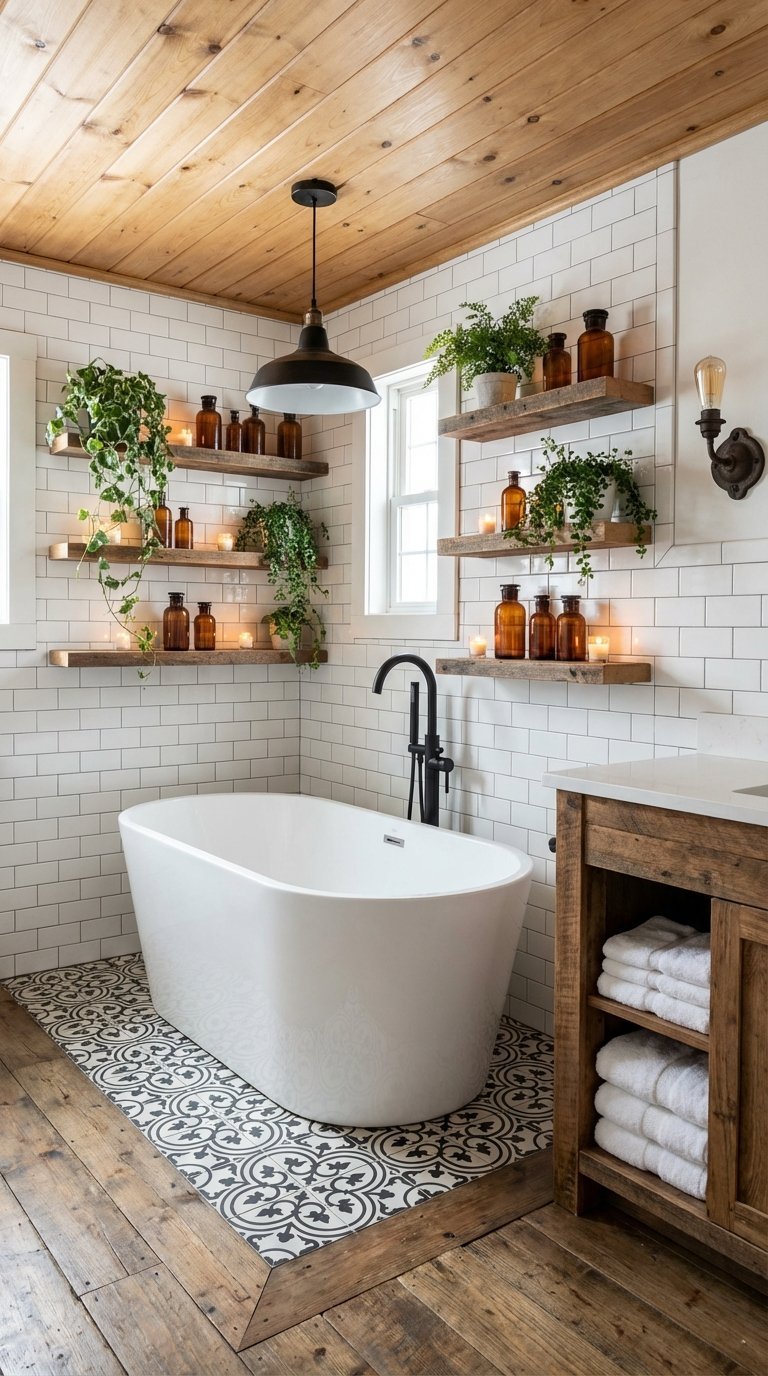 decoration bois salle de bain