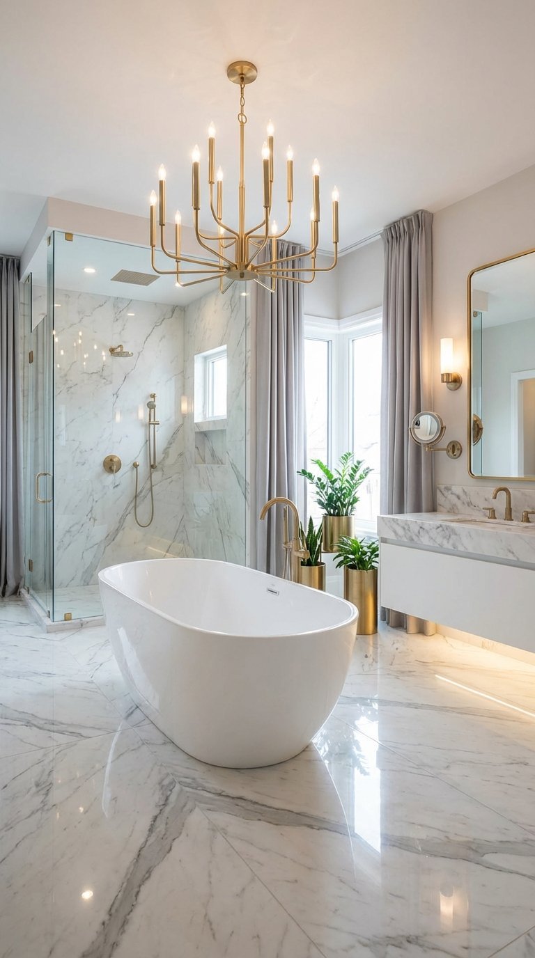 salle de bain fenetre arche