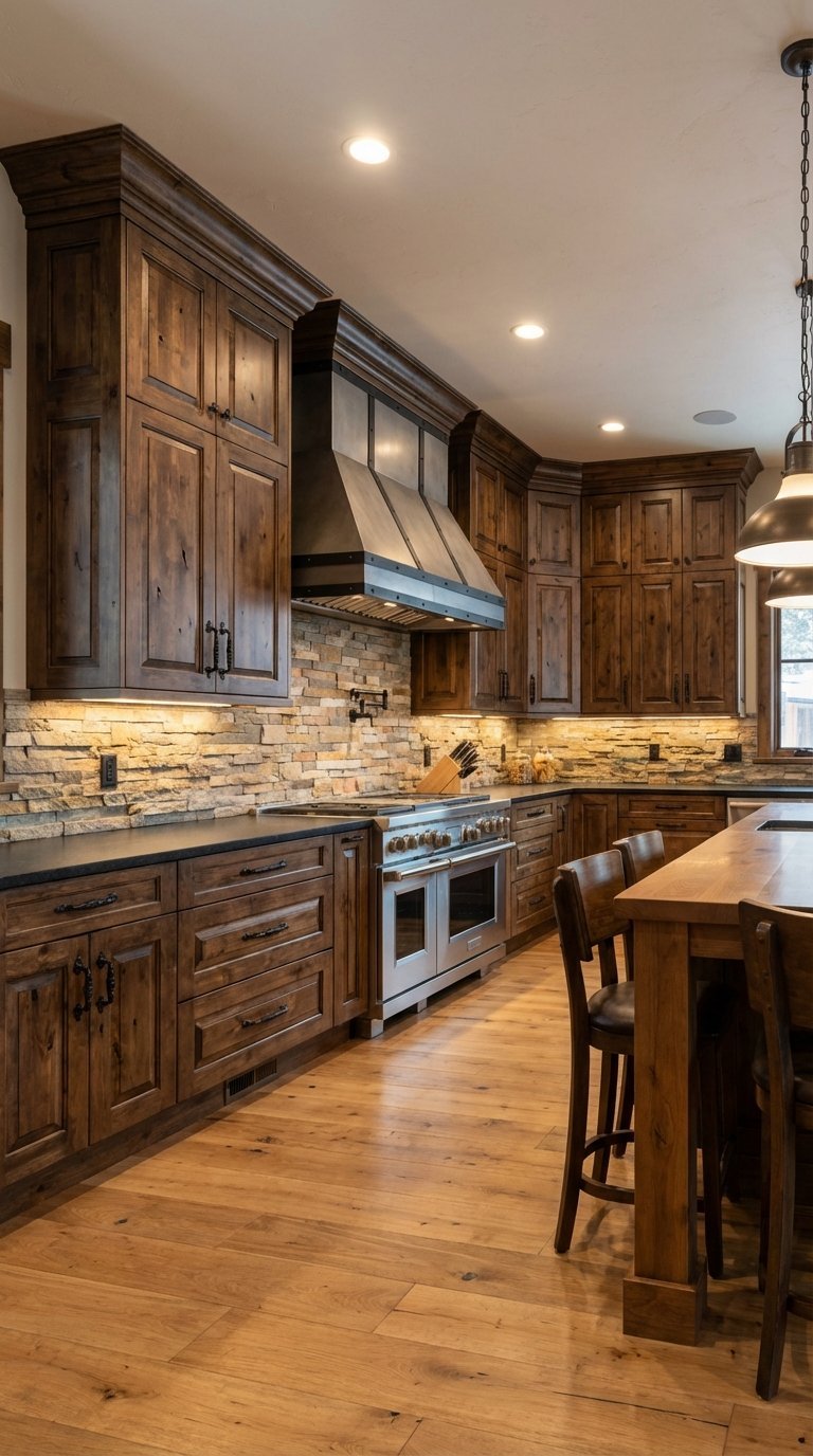 cuisine rustique chic bois pierre