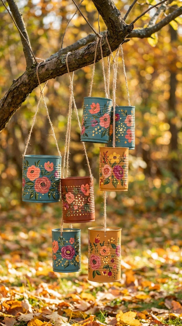 conserves peintes fleuries