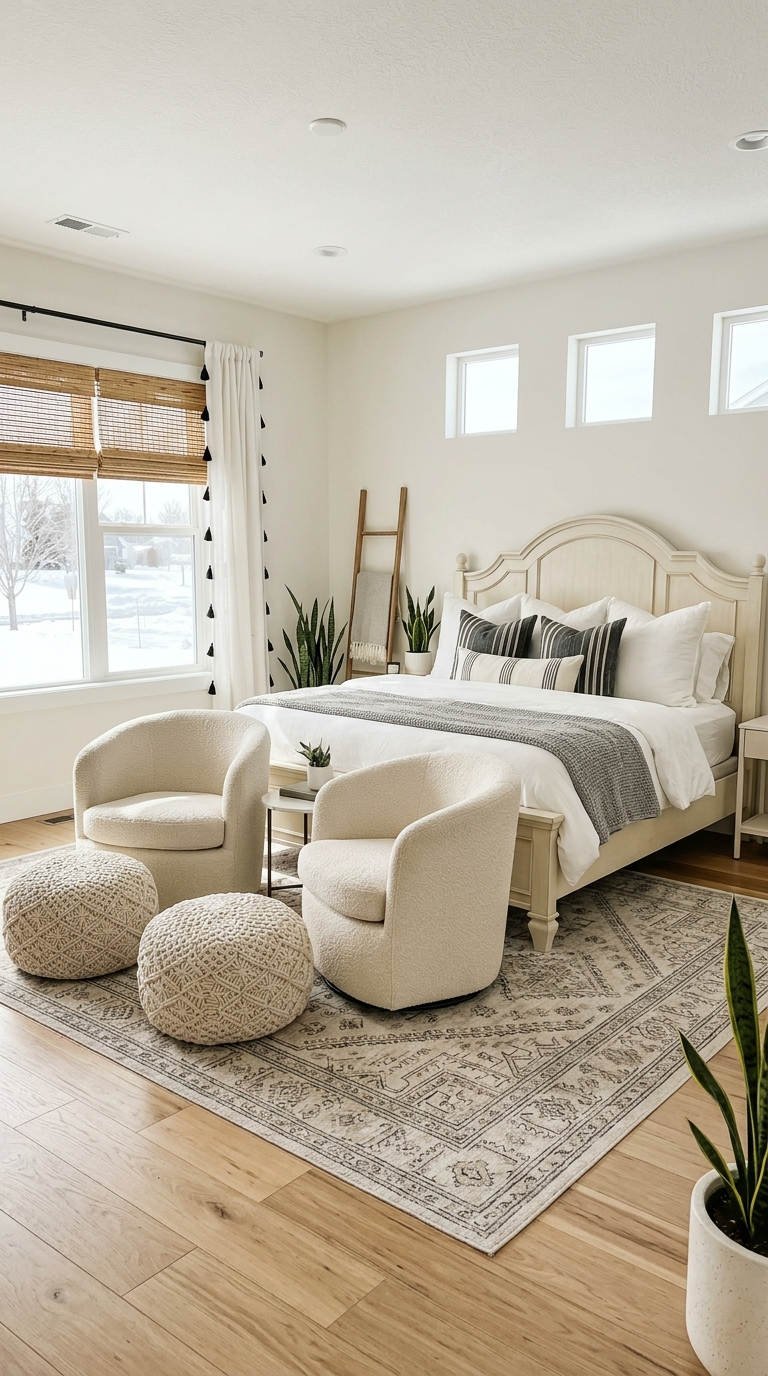 chambre couple blanc lumineux