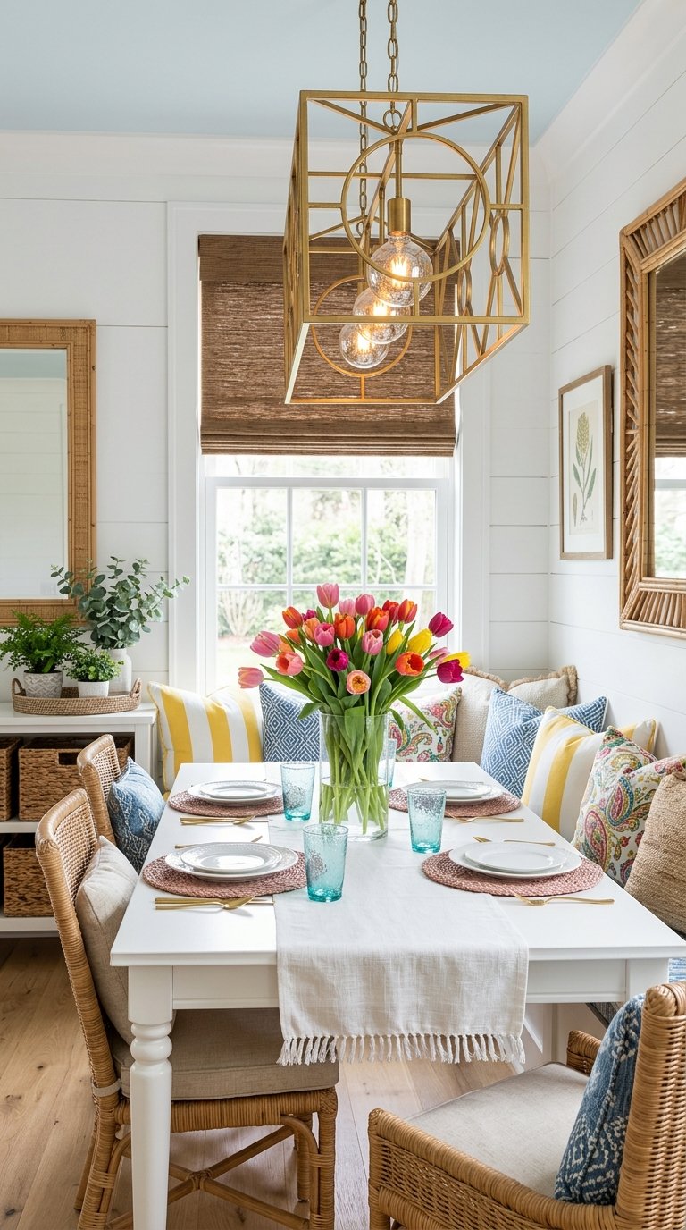 le coin repas fleuri