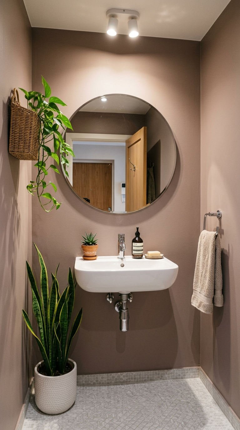 peinture toilettes taupe neutre