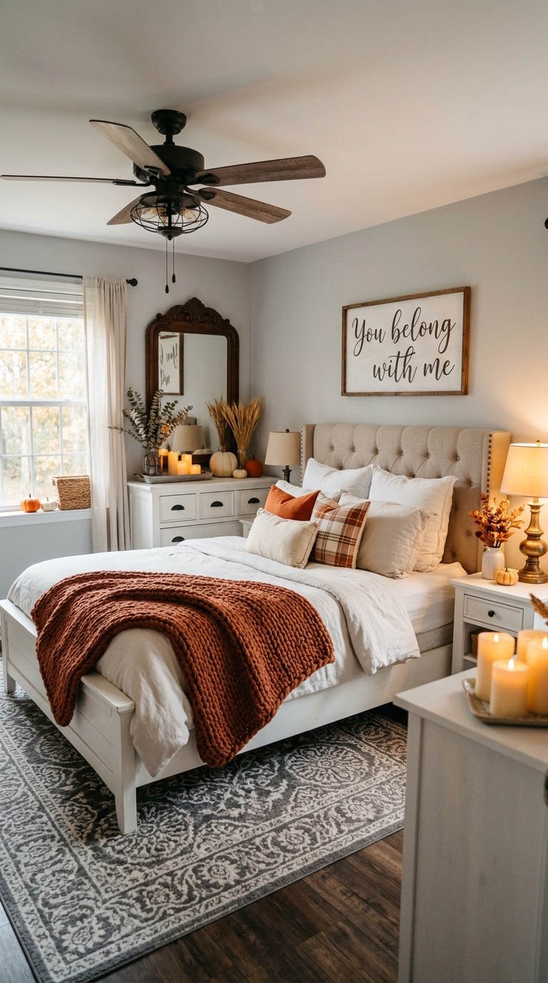 chambre couple automne cosy