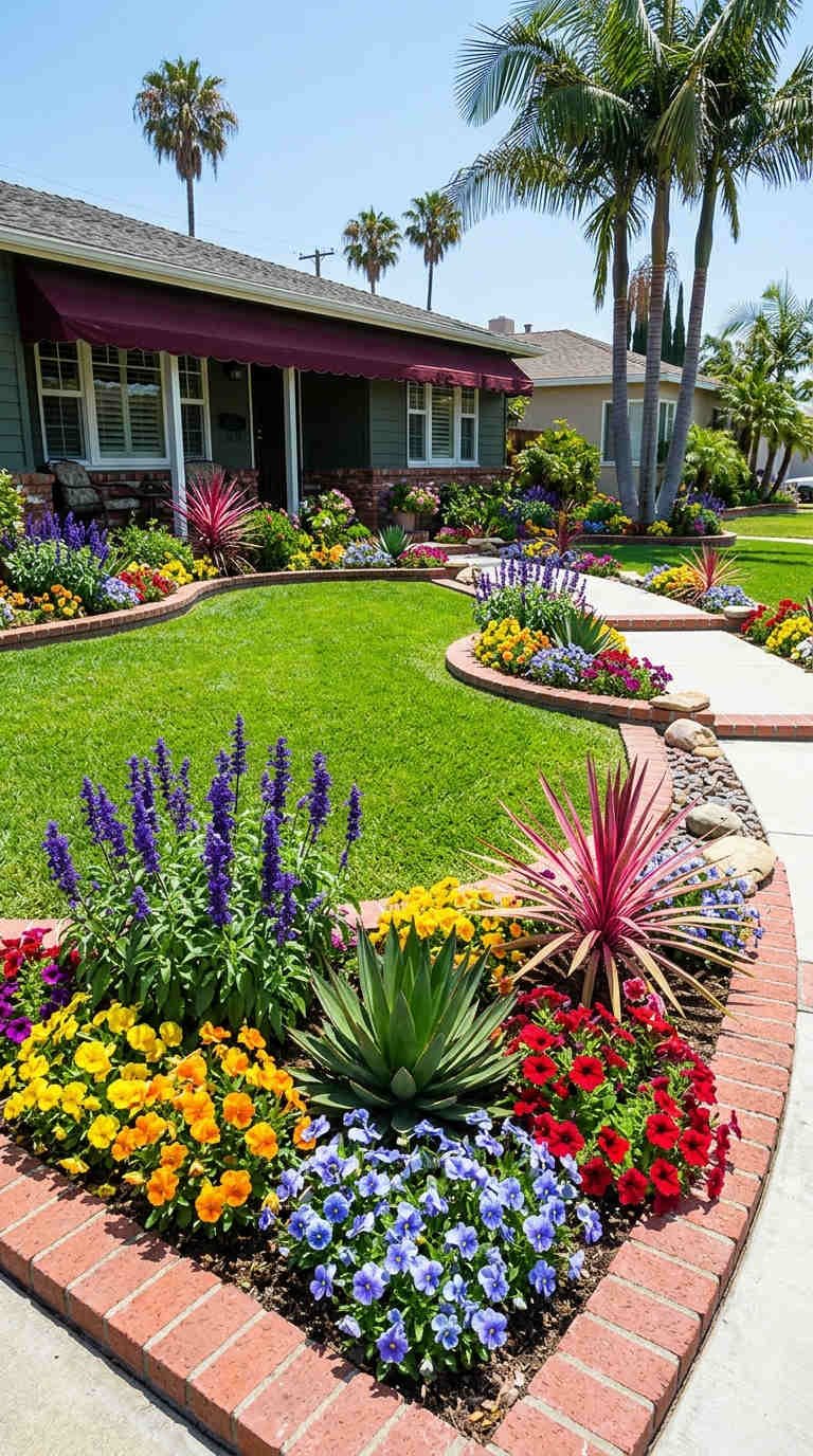 contours en briques rouges