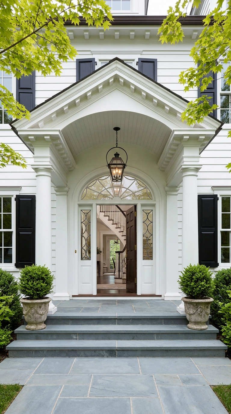 portique classique imposant