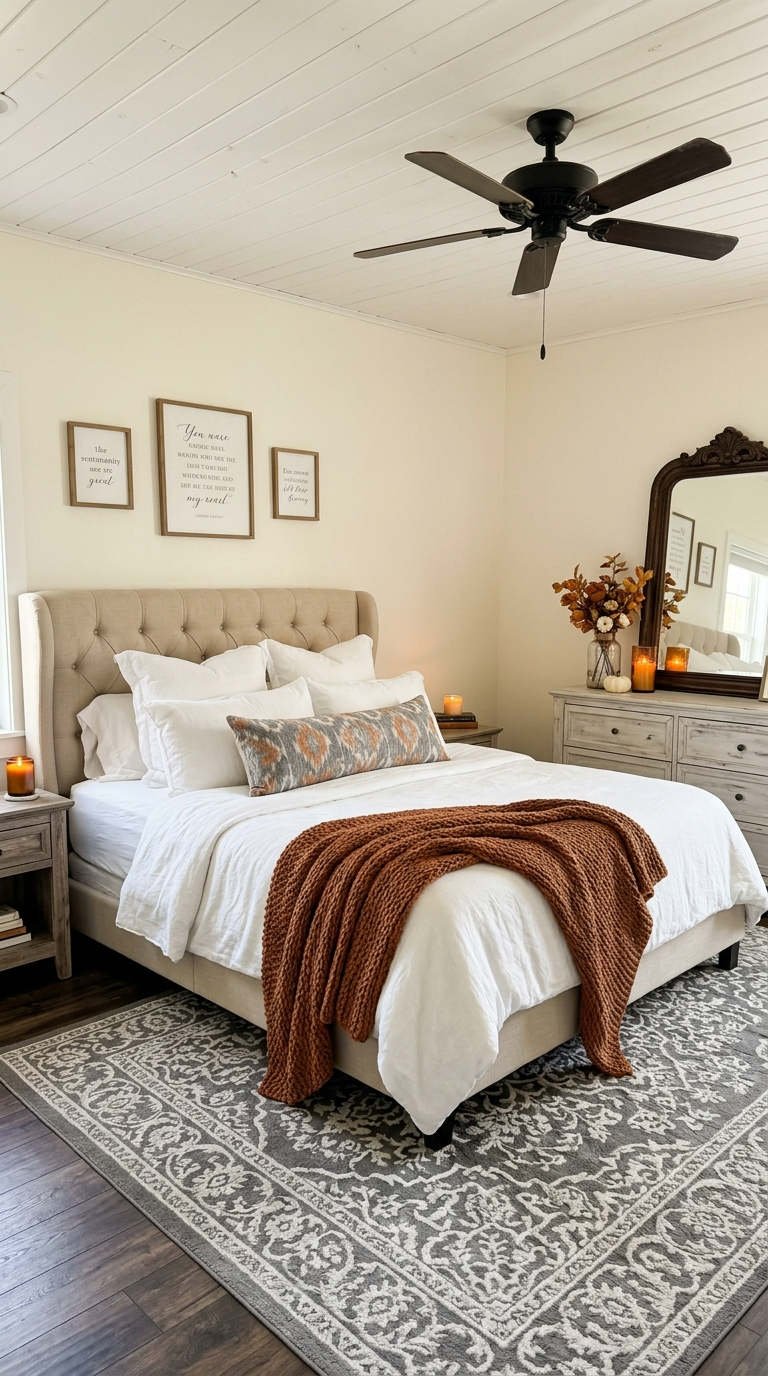 chambre couple vintage rustique