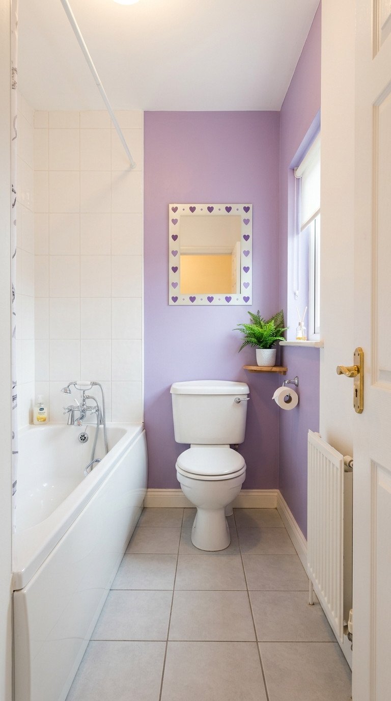 peinture toilettes lavande douce
