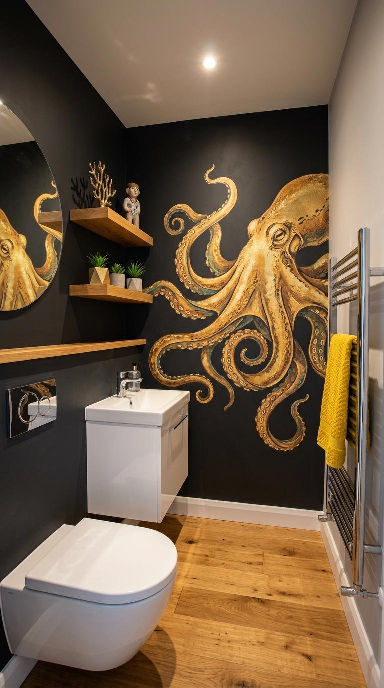 peinture toilettes noir abyssal