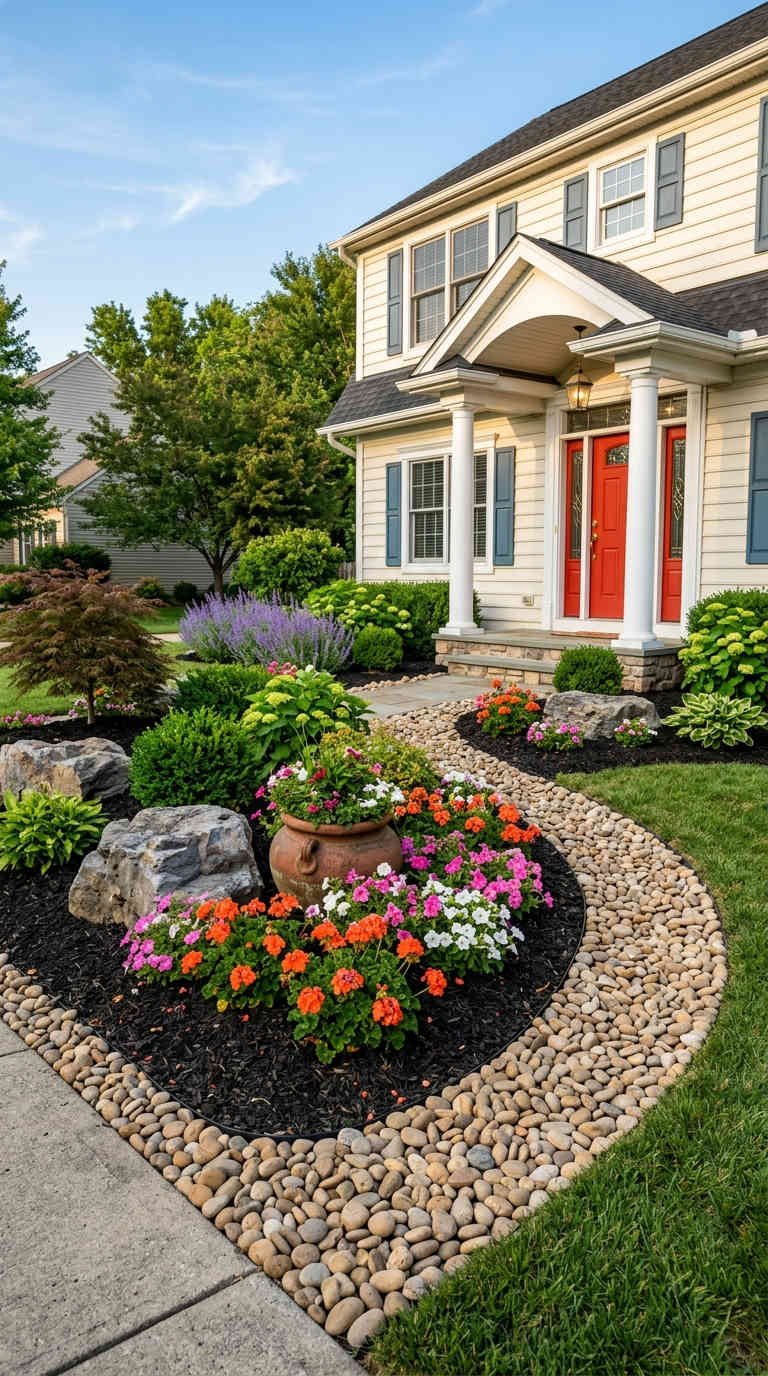 bordure minerale courbee