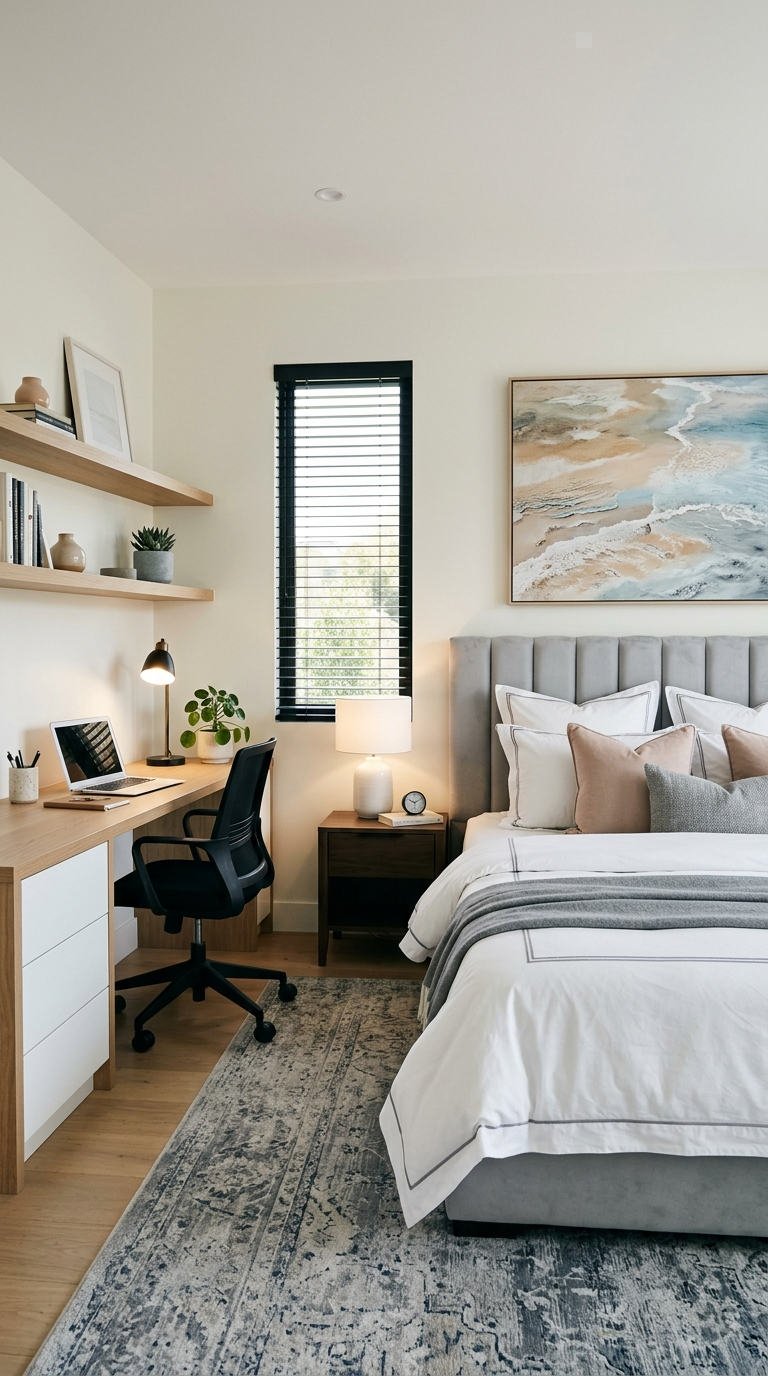 chambre couple bureau integre