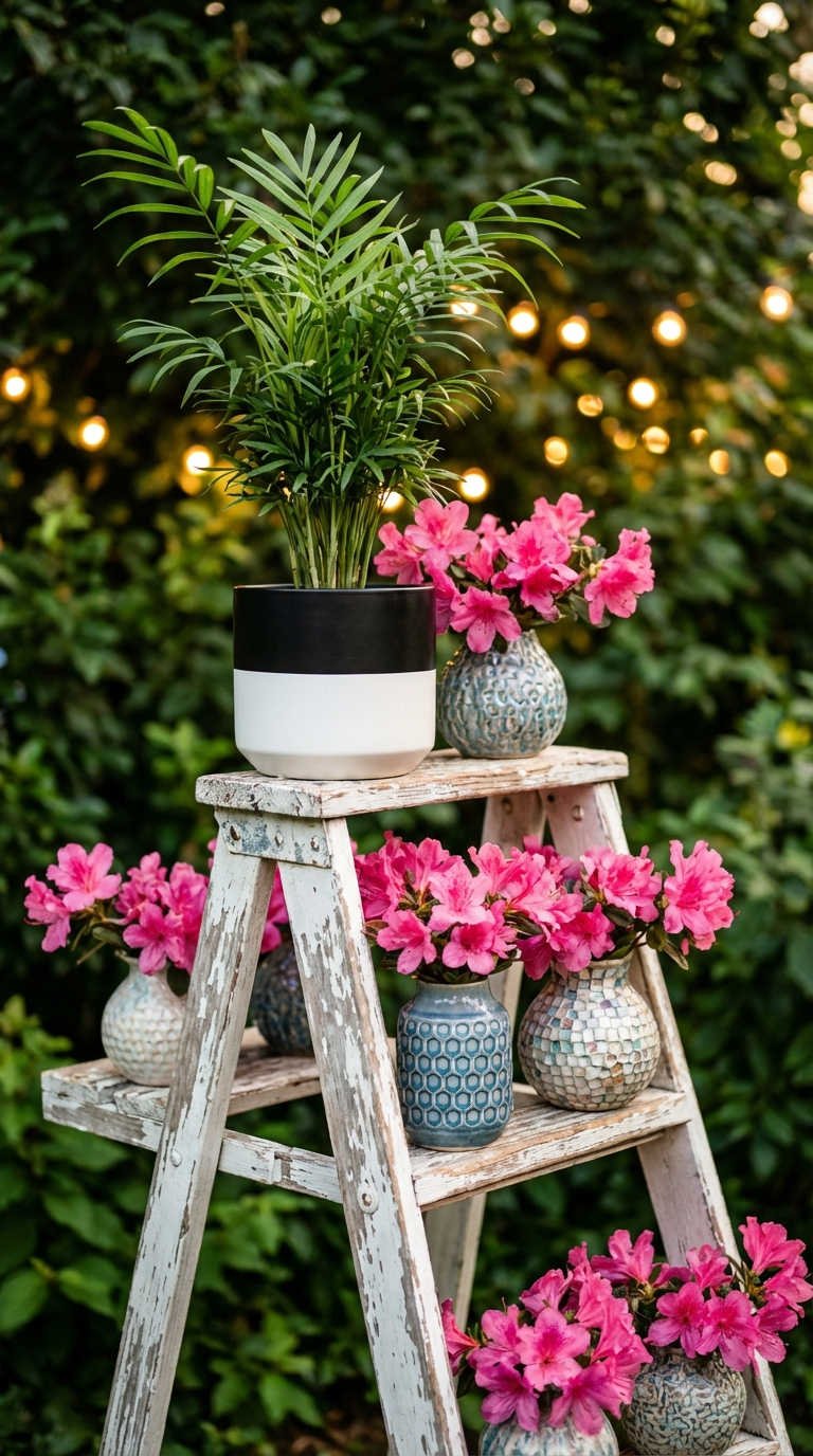 escabeau floral tendance