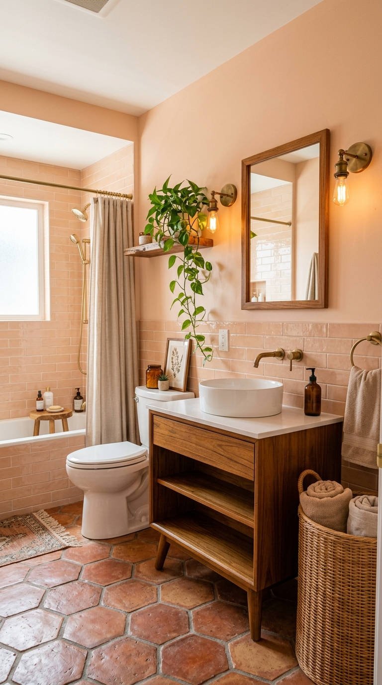 peinture toilettes peche lumineuse