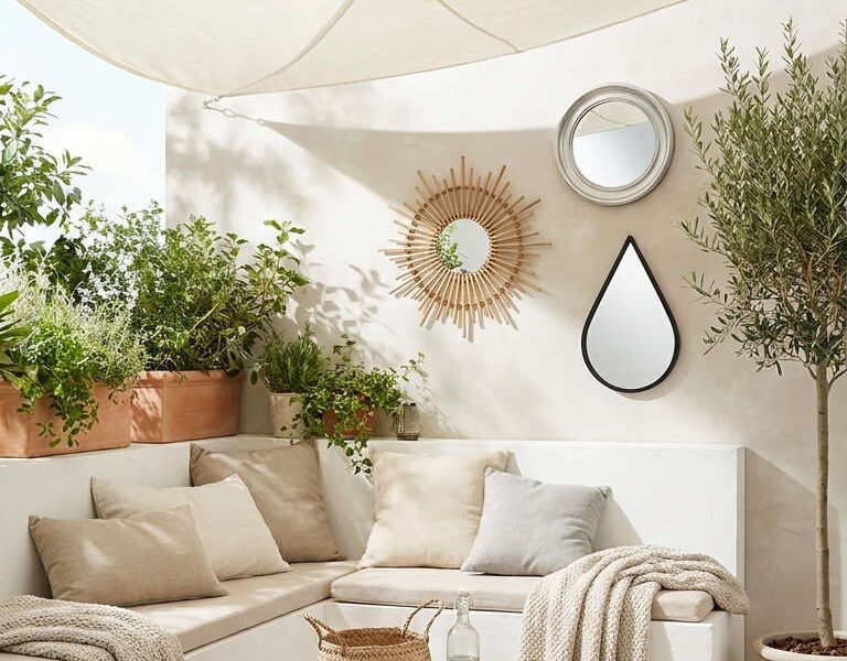 coin mediterraneen voile ombrage beige