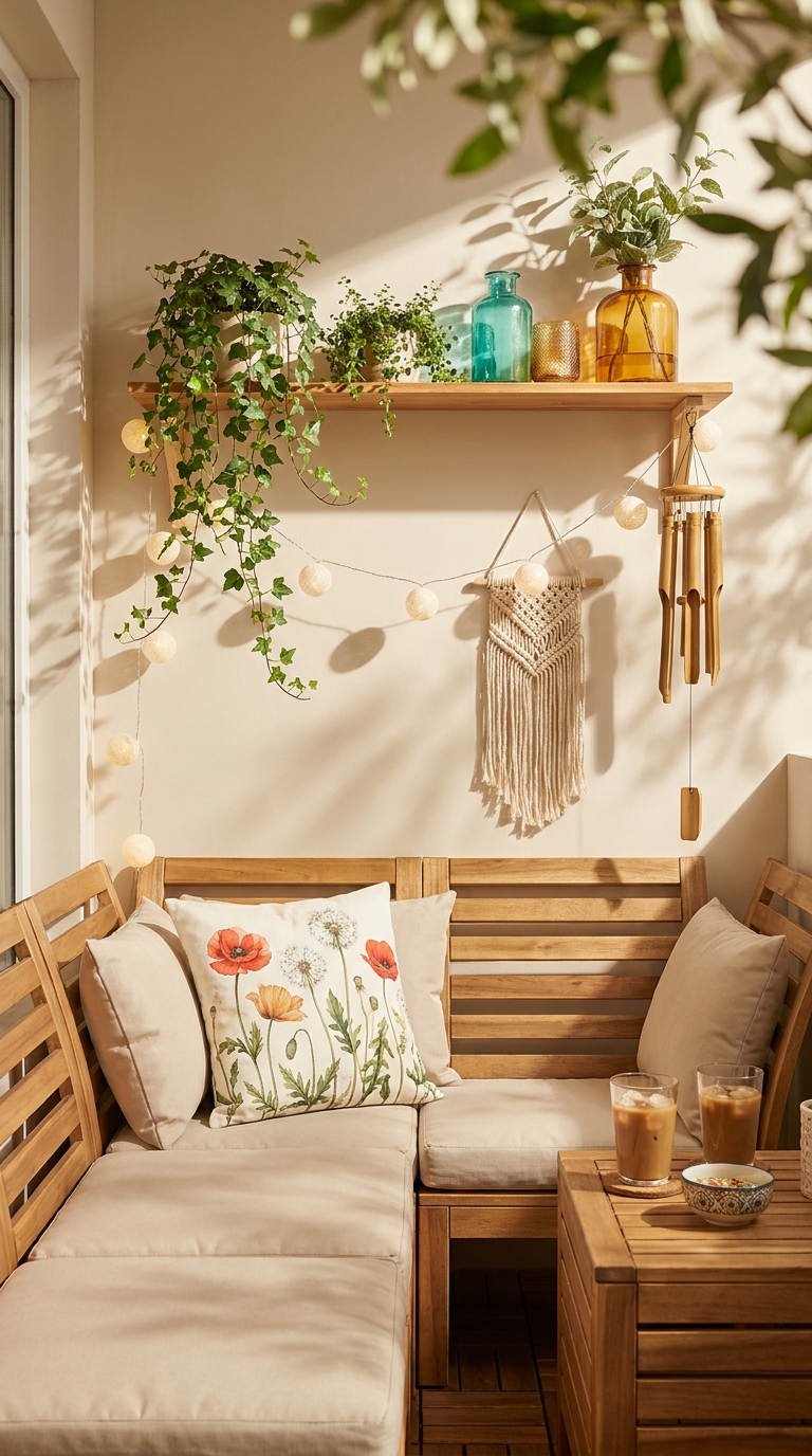 banquette angle bois etagere lumineuse