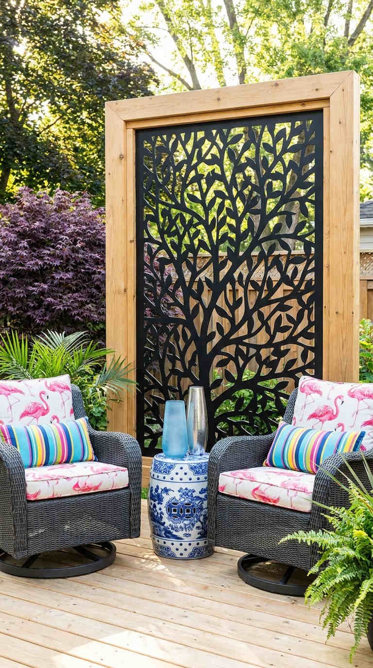 panneau botanique cadre bois