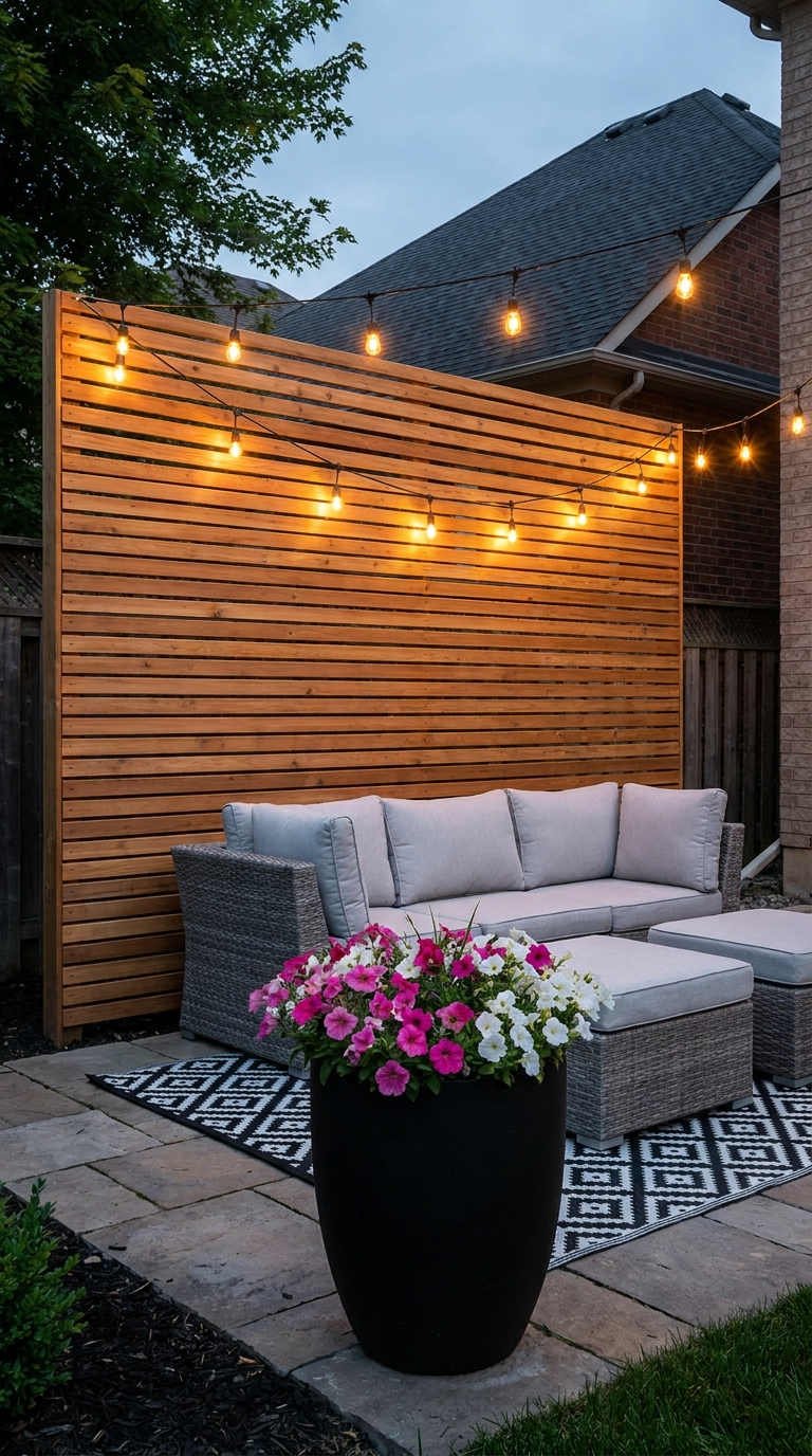 palissade lumineuse canape exterieur