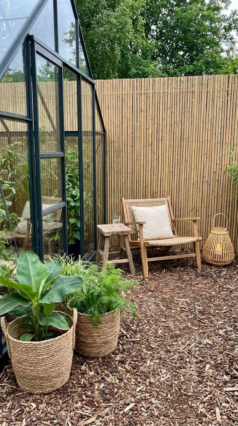 coin serre bambou fauteuil