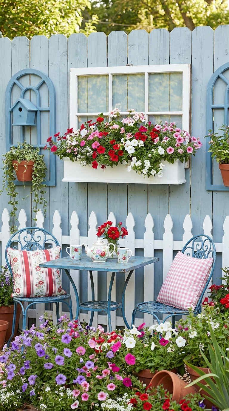 fenetre deco jardiniere romantique