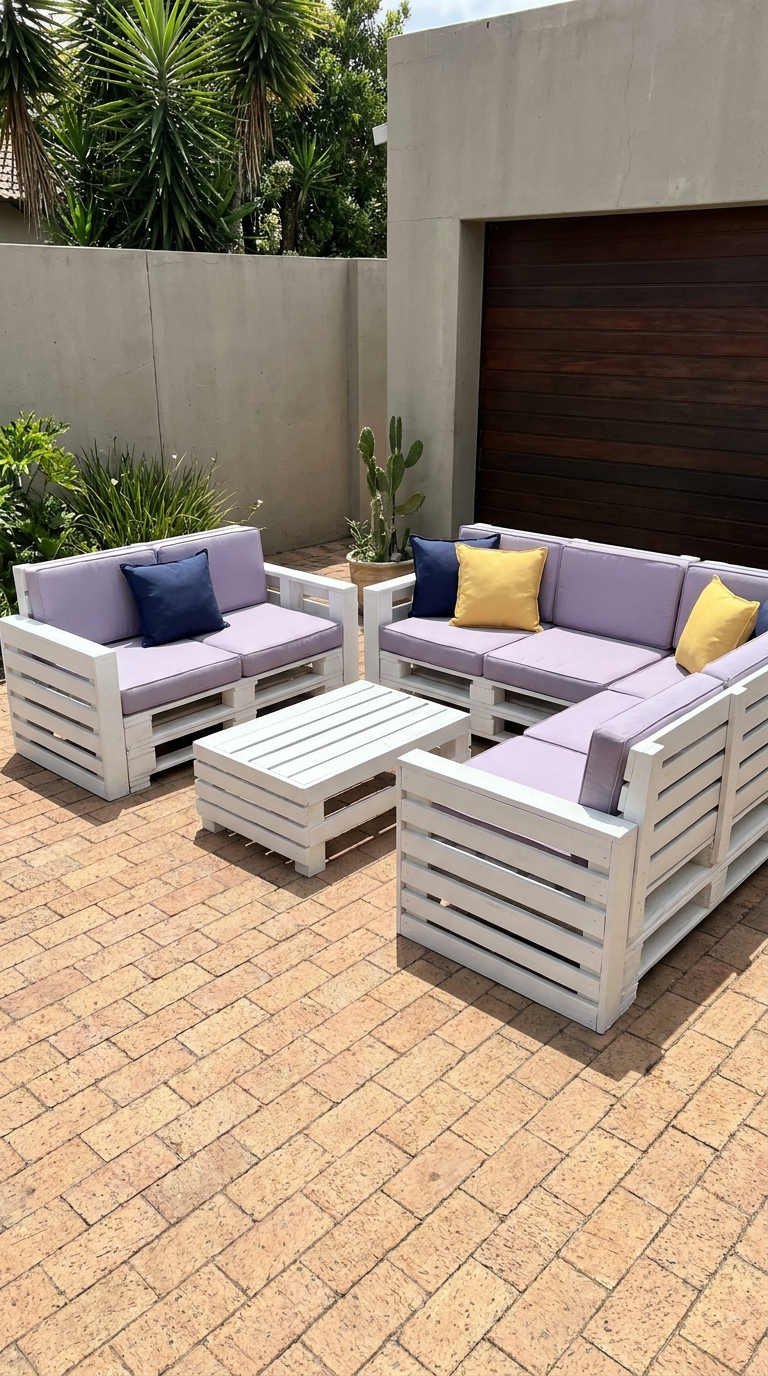 salon palette blanc lavande