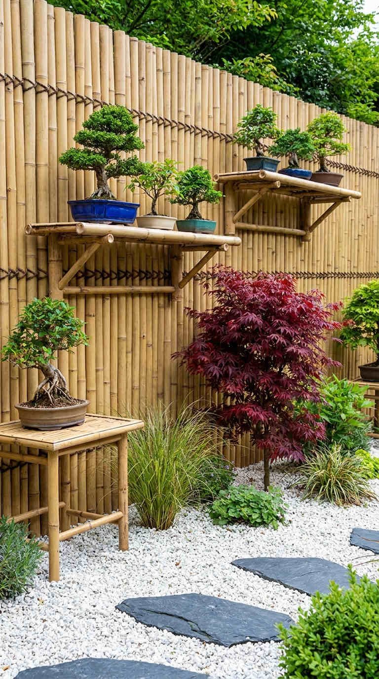 jardin zen bambou bonsai