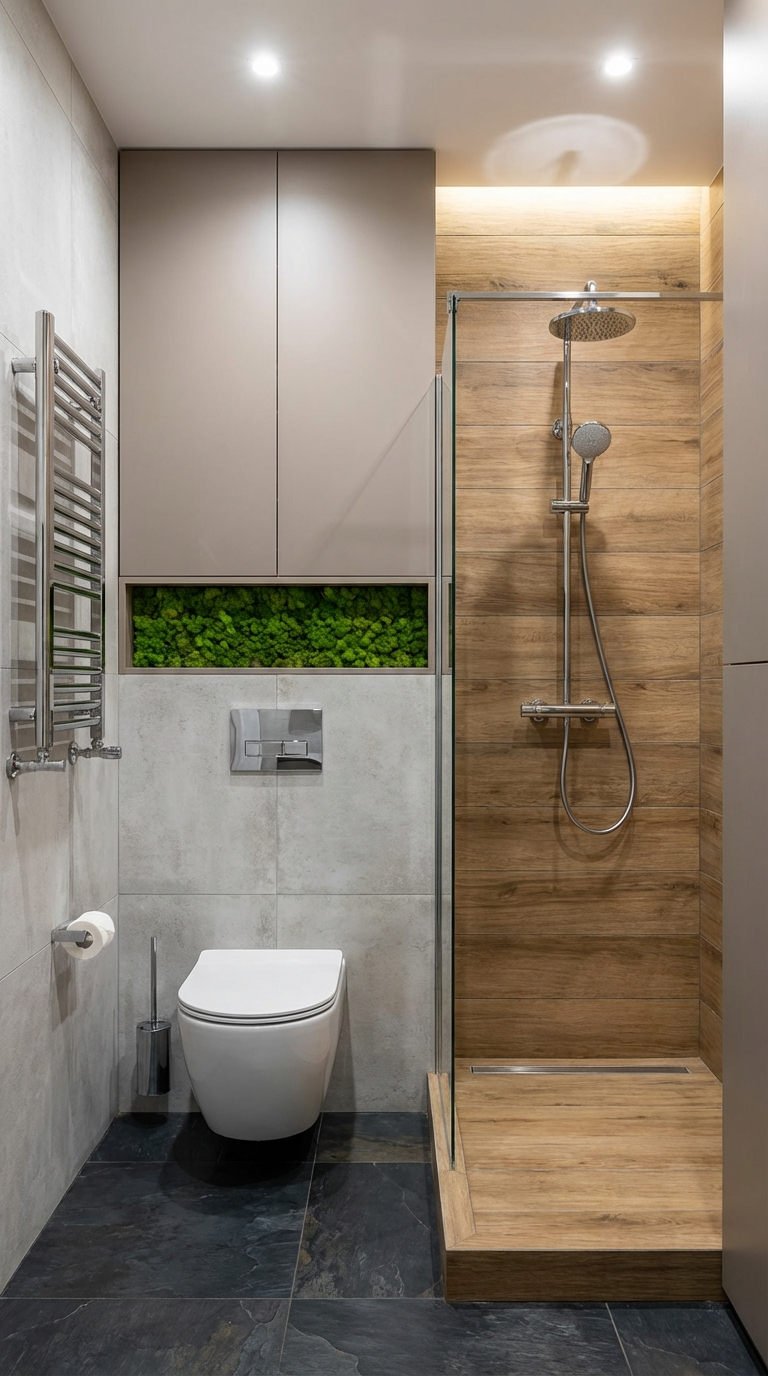 niche mousse ardoise anthracite bois